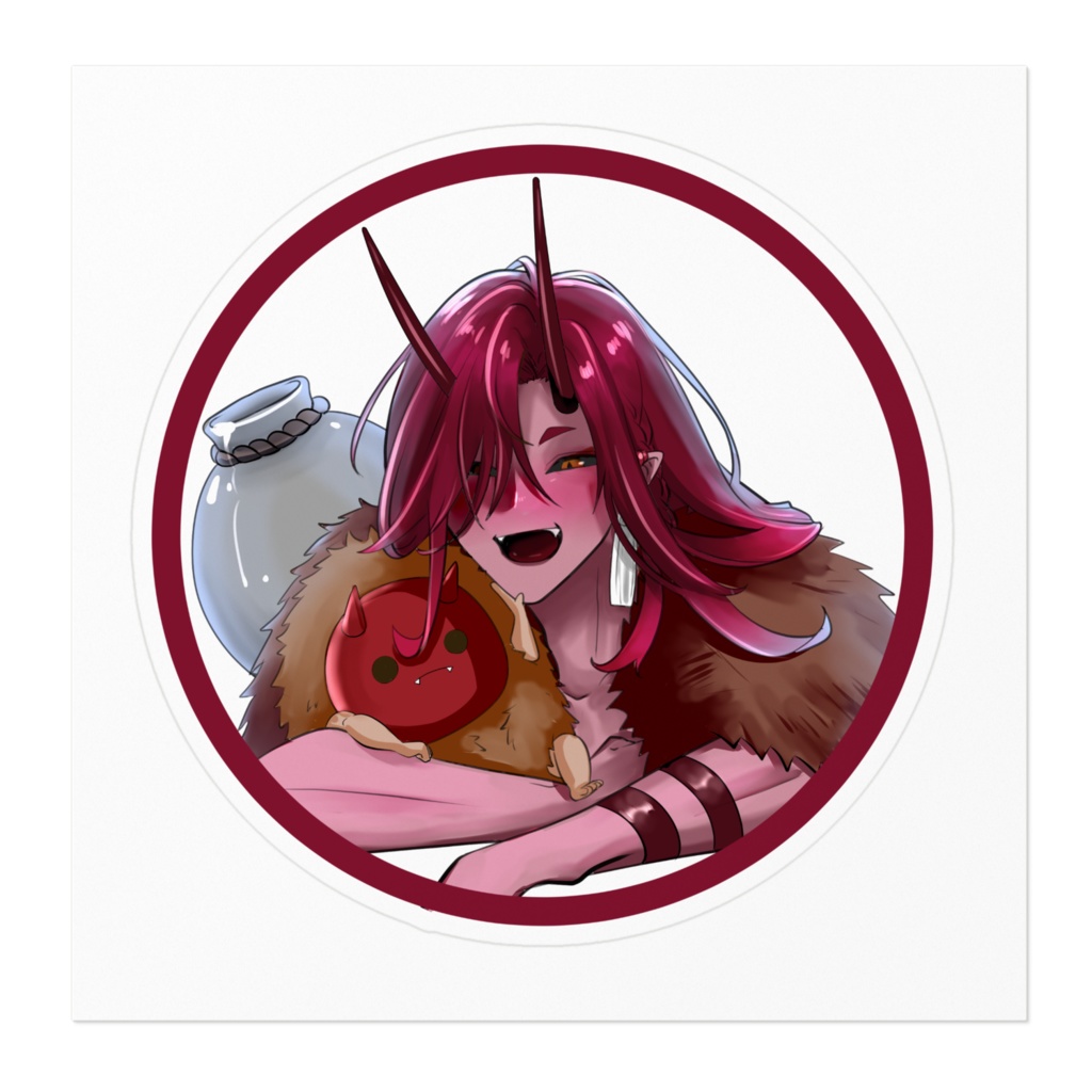 ステッカー・なまはげ(赤)