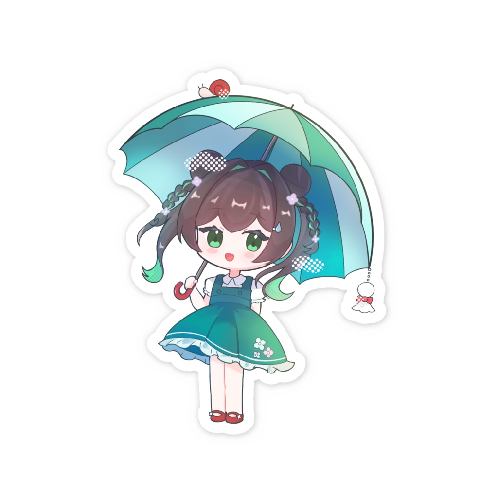 梅雨ちゃんスマホステッカー