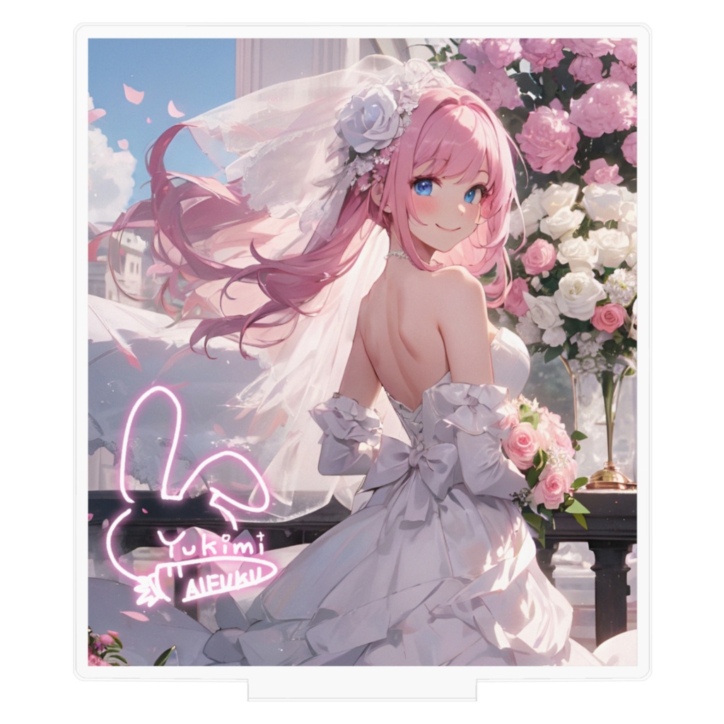 ❄ウェディング雪見だいふくのサイン付きアクリルフィギュア❄