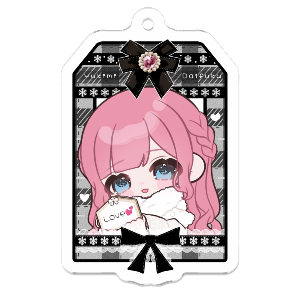 ❄雪見だいふくお守りアクキー(チェック②)❄