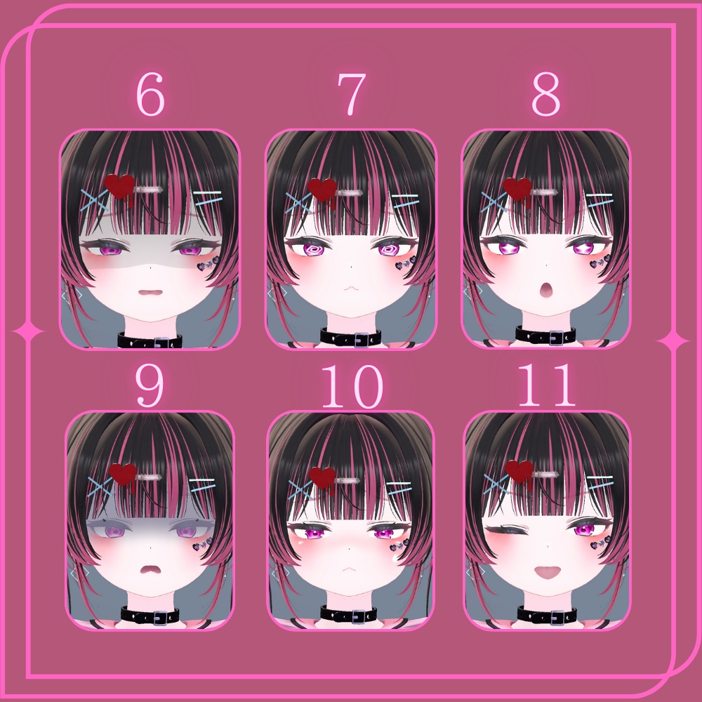 真冬 地雷系表情・Face animationセット