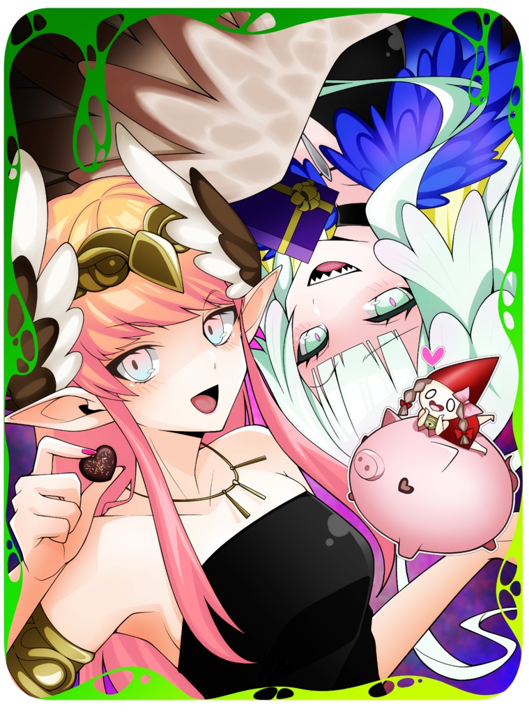 キルケー&ロウヒ バレンタイン オーロラスマホステッカー