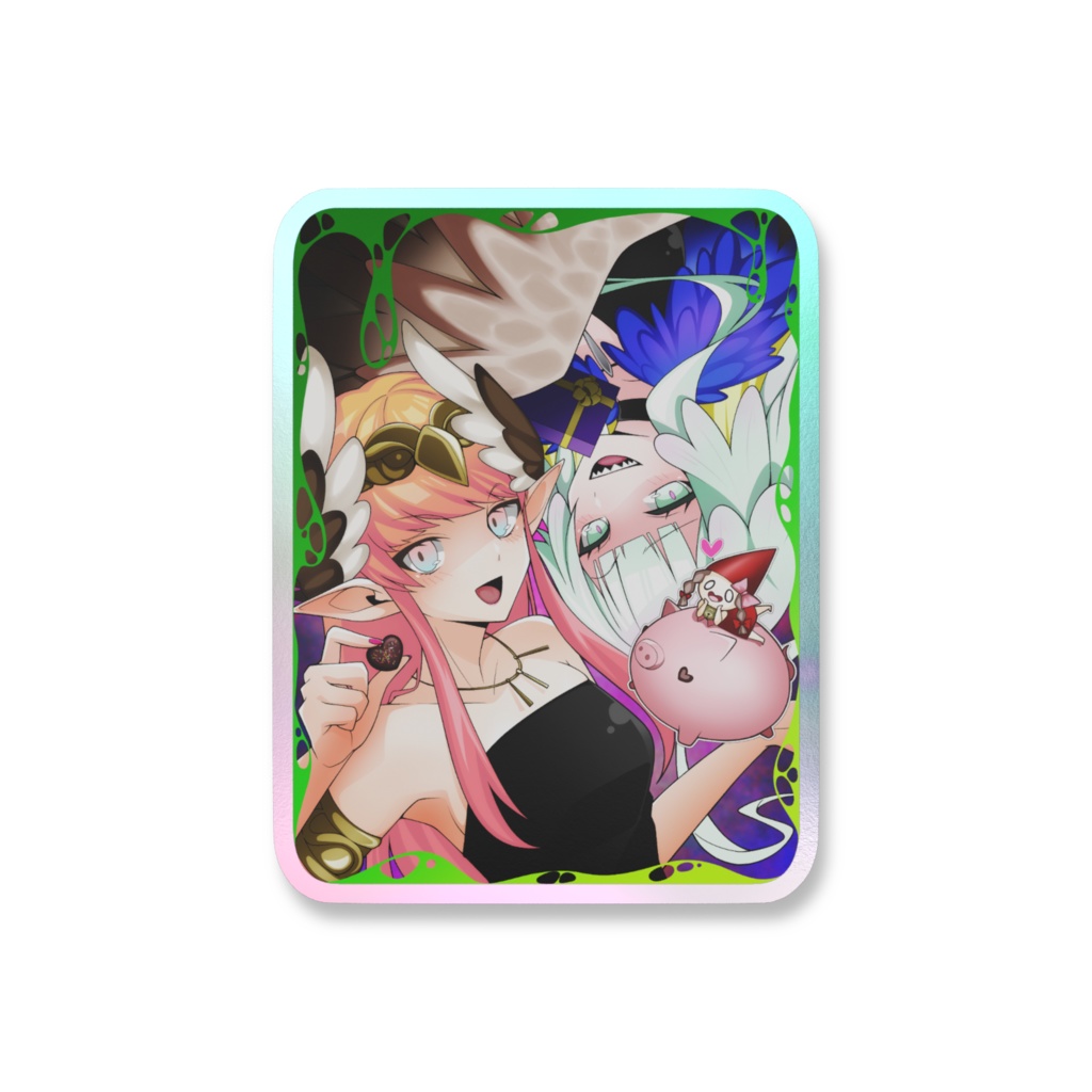 キルケー&ロウヒ バレンタイン オーロラスマホステッカー