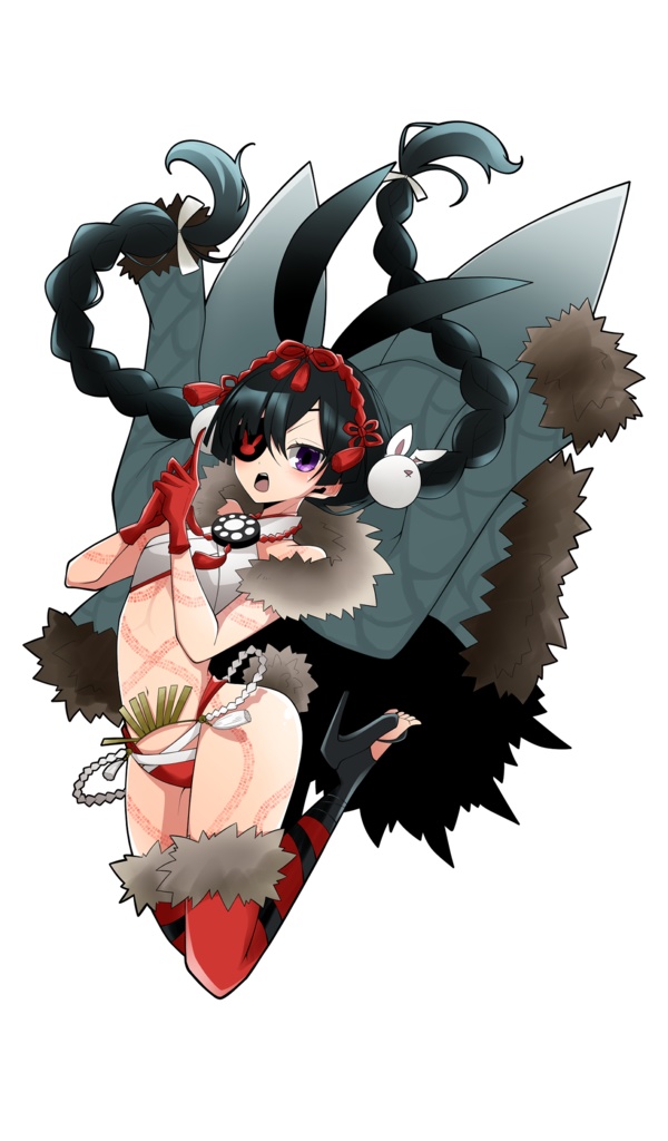 望月千代女 オーロラスマホステッカー