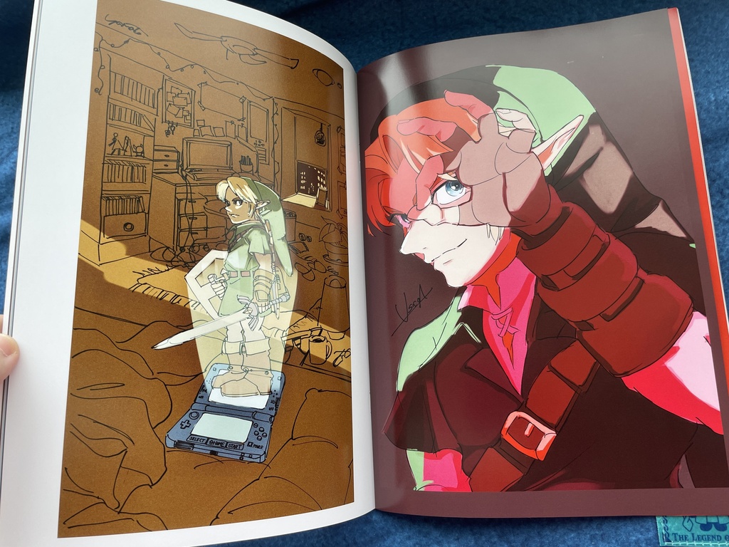 Ocarina of Time and Majora's Mask Link fan art book