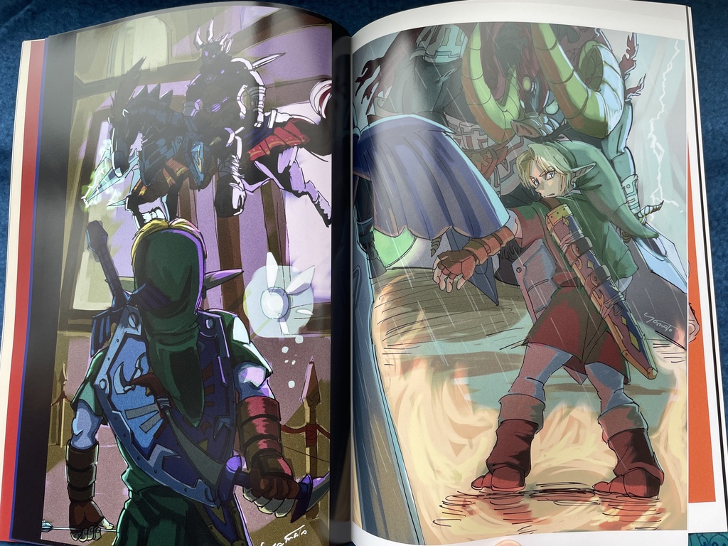Ocarina of Time and Majora's Mask Link fan art book