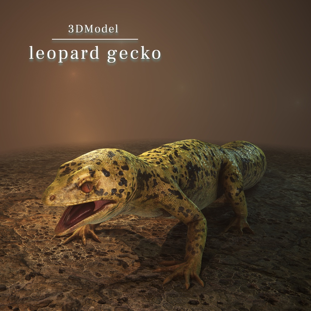 ヒョウモントカゲモドキ  3Dモデル