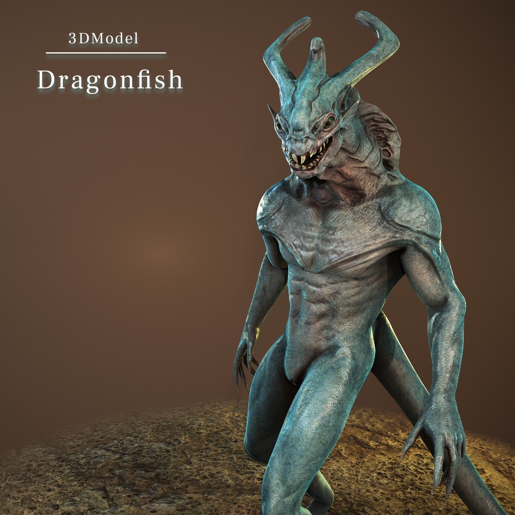 オリジナル ドラゴンフィッシュ 3Dモデル