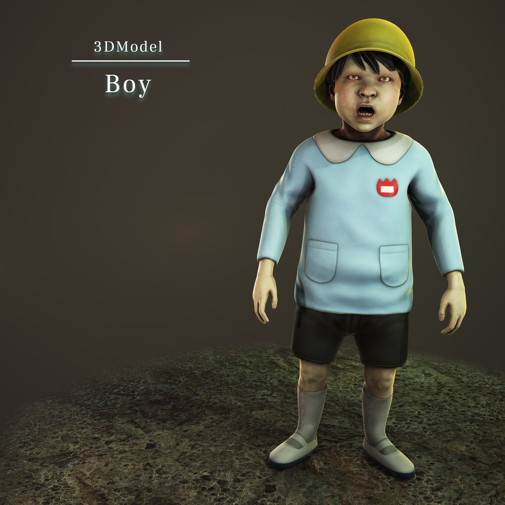 オリジナル 男の子 3Dモデル