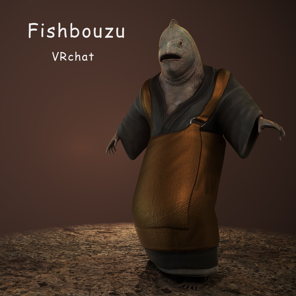 妖怪 岩魚坊主 3Dモデル