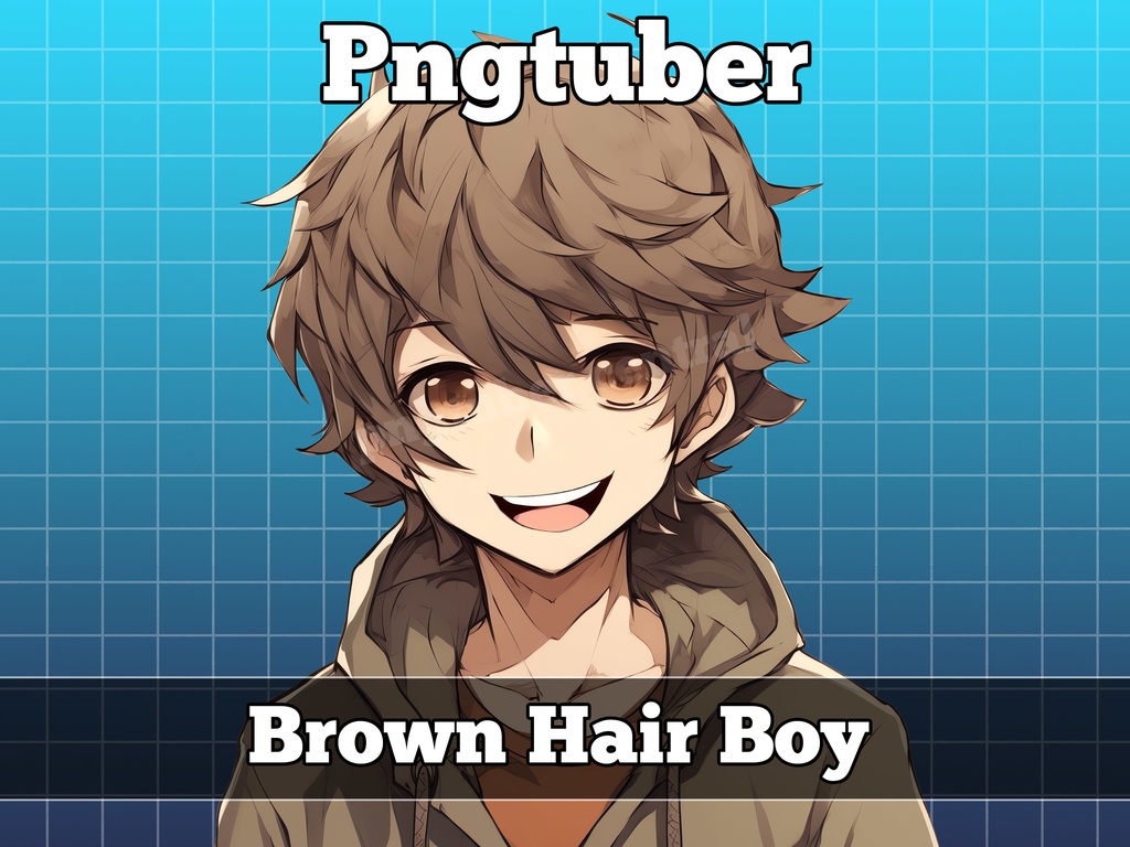 pngtuber, pngtuber male, pngtuber premade, pngtuber overlay, pngtuber twitch, pngtuber model, pngtuber assets, pngtuber boy, Anime Boy Brown Hair