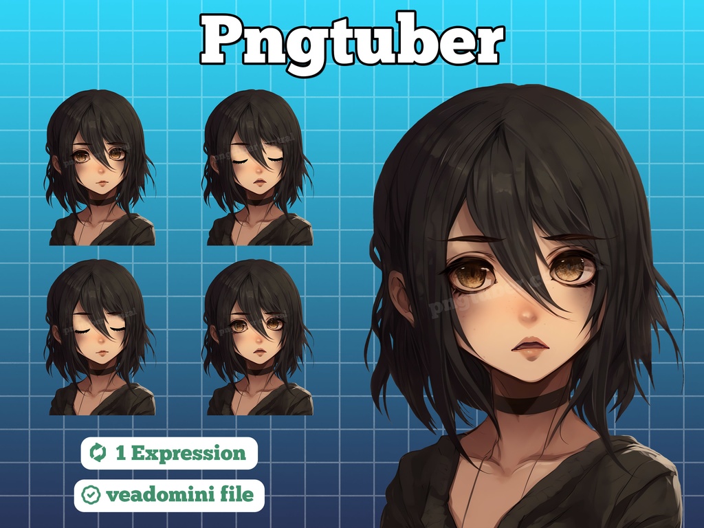 pngtuber, pngtuber premade, pngtuber overlay, pngtuber twitch, pngtuber model, pngtuber assets, anime girl gothic