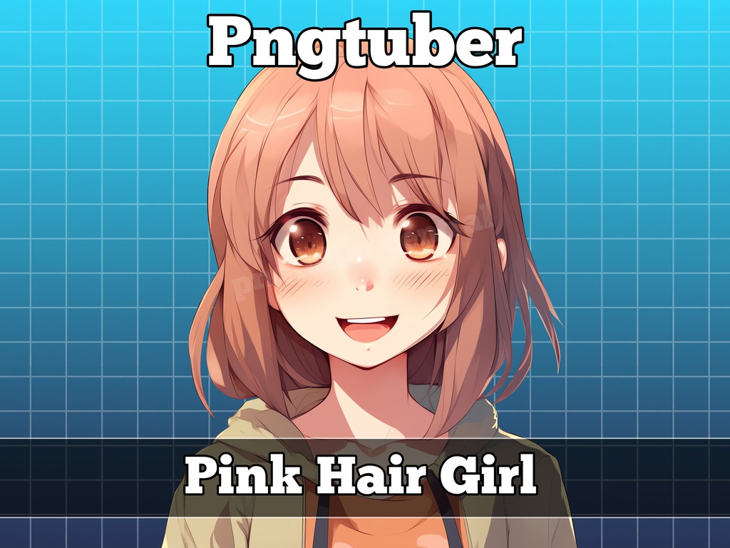 pngtuber, pngtuber premade, pngtuber overlay, pngtuber twitch, pngtuber model, pngtuber assets, anime girl pink hair