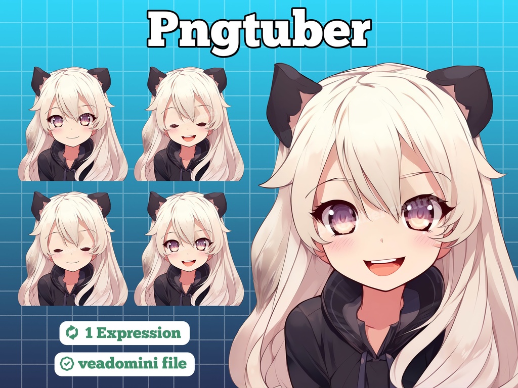 pngtuber, pngtuber male, pngtuber premade, pngtuber overlay, pngtuber twitch, pngtuber model, pngtuber assets, pngtuber boy, cat girl silver hair