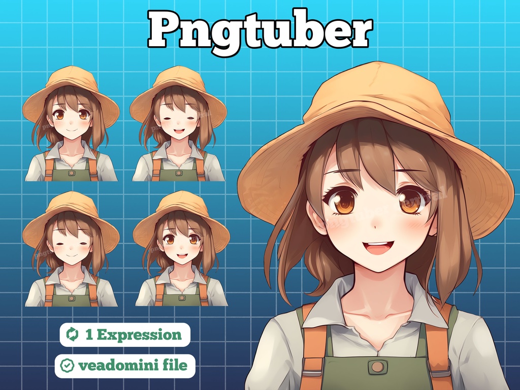 pngtuber, pngtuber premade, pngtuber overlay, pngtuber twitch, pngtuber model, pngtuber assets, farming girl