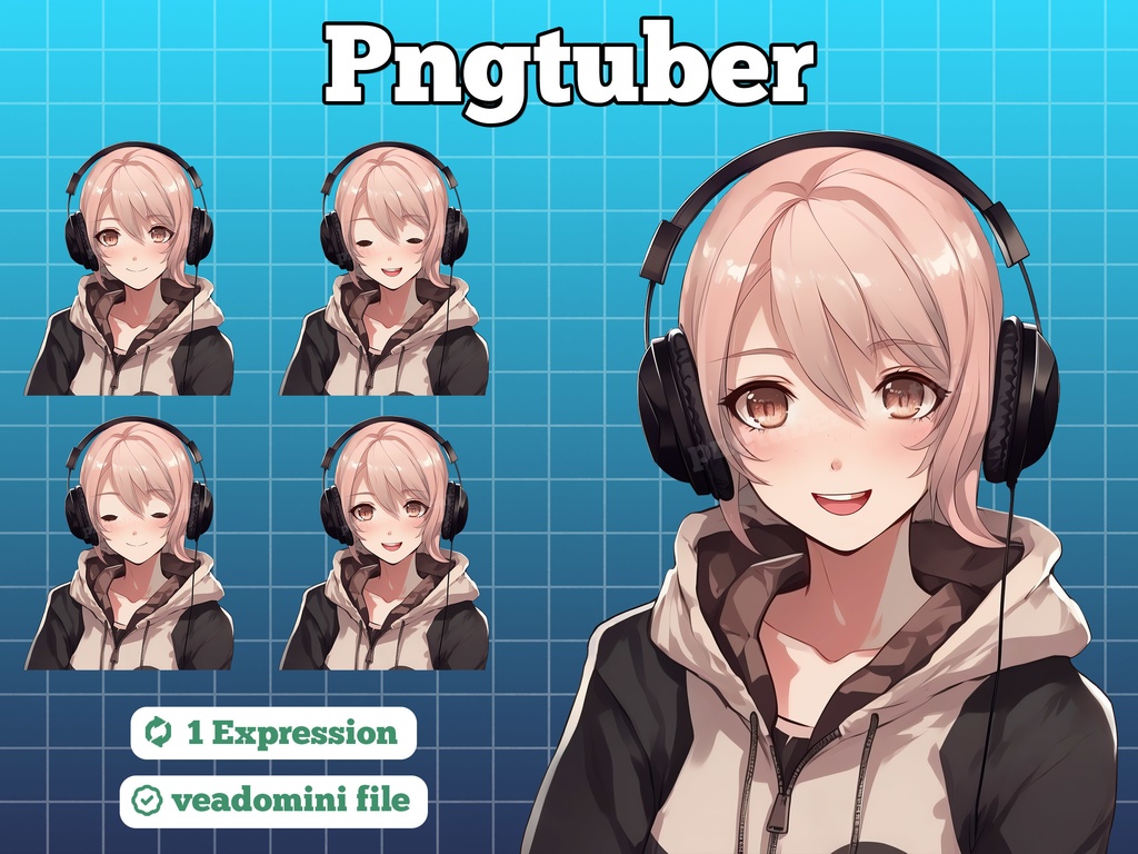 pngtuber, pngtuber premade, pngtuber overlay, pngtuber twitch, pngtuber model, pngtuber assets, gamer girl pink hair