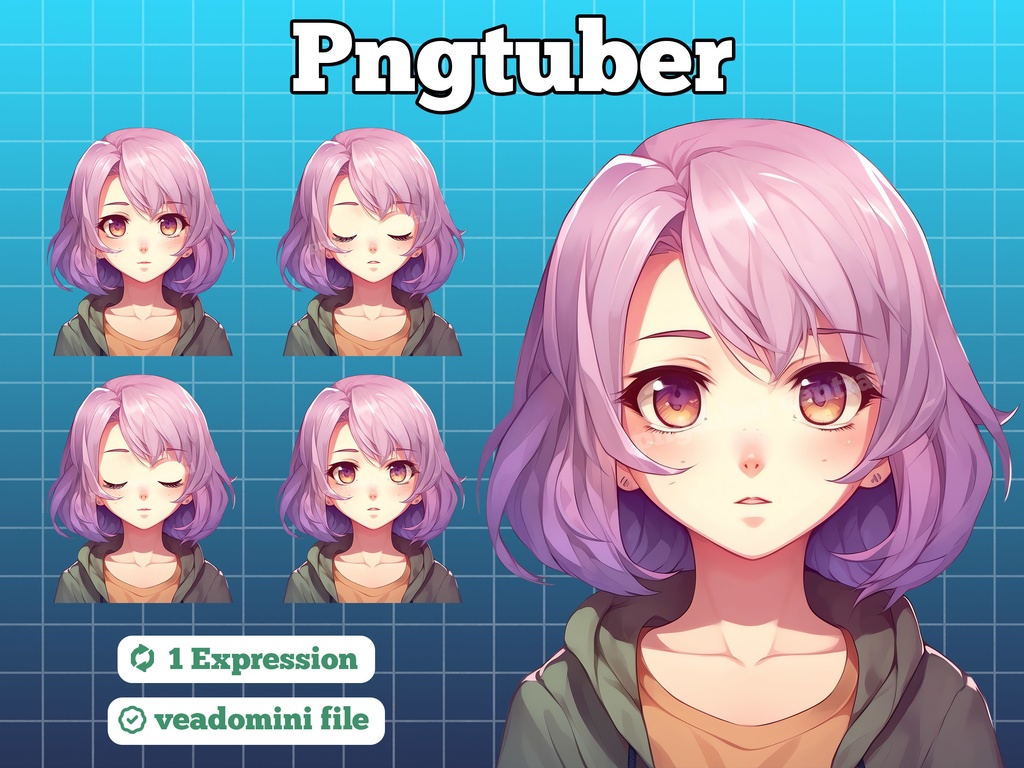 pngtuber, pngtuber premade, pngtuber overlay, pngtuber twitch, pngtuber model, pngtuber assets, pink hair girl