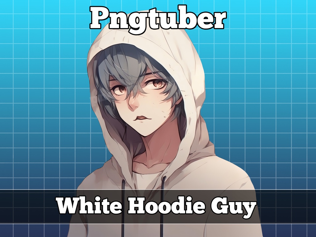 pngtuber, pngtuber premade, pngtuber overlay, pngtuber twitch, pngtuber model, pngtuber assets, white hoodie guy