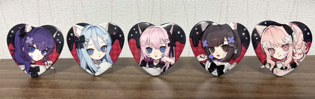 【受注販売】ニーゴ&巡音ルカ ハート型缶バッジ