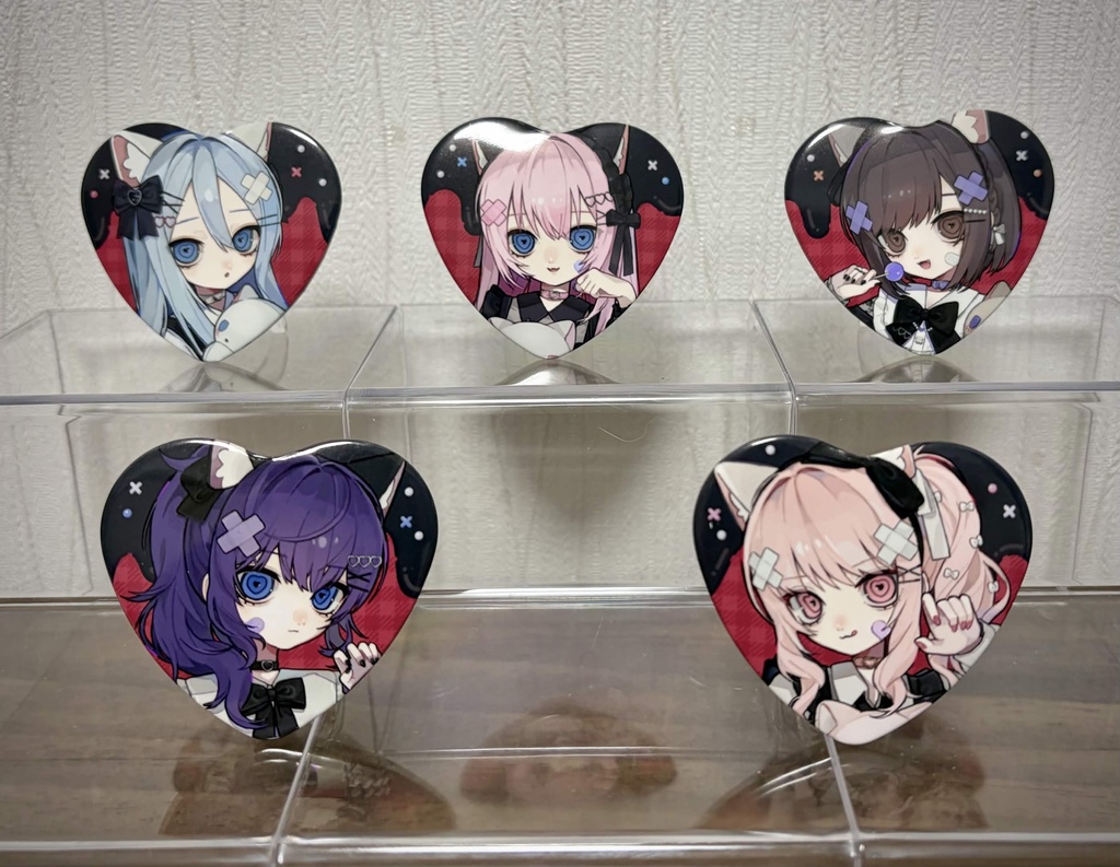 【受注販売】ニーゴ&巡音ルカ ハート型缶バッジ