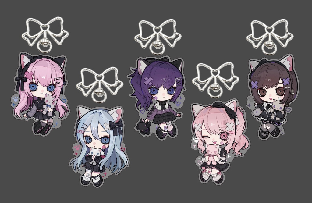 【受注販売】ニーゴ＆巡音ルカ　リボン付アクリルキーホルダー