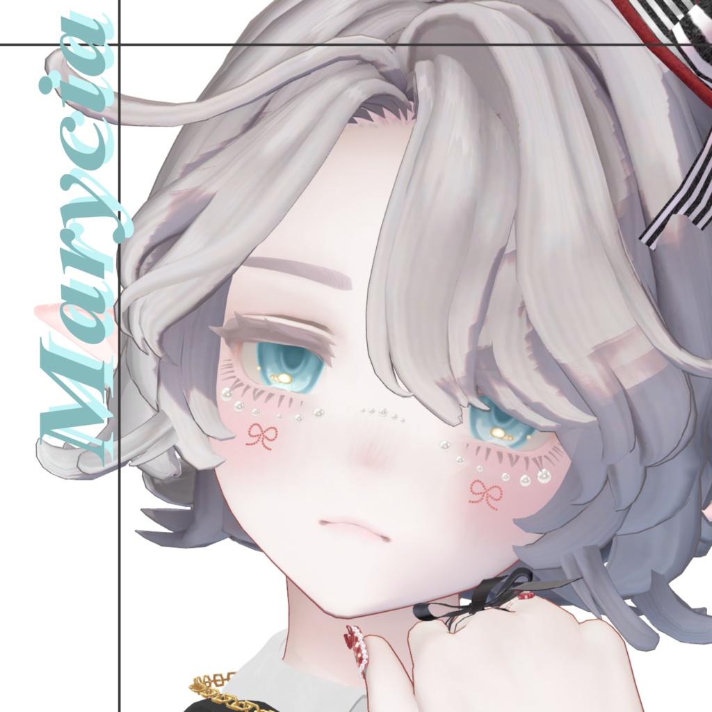 【無料】Pearl Face Sticker【ショップオープン記念🎉】