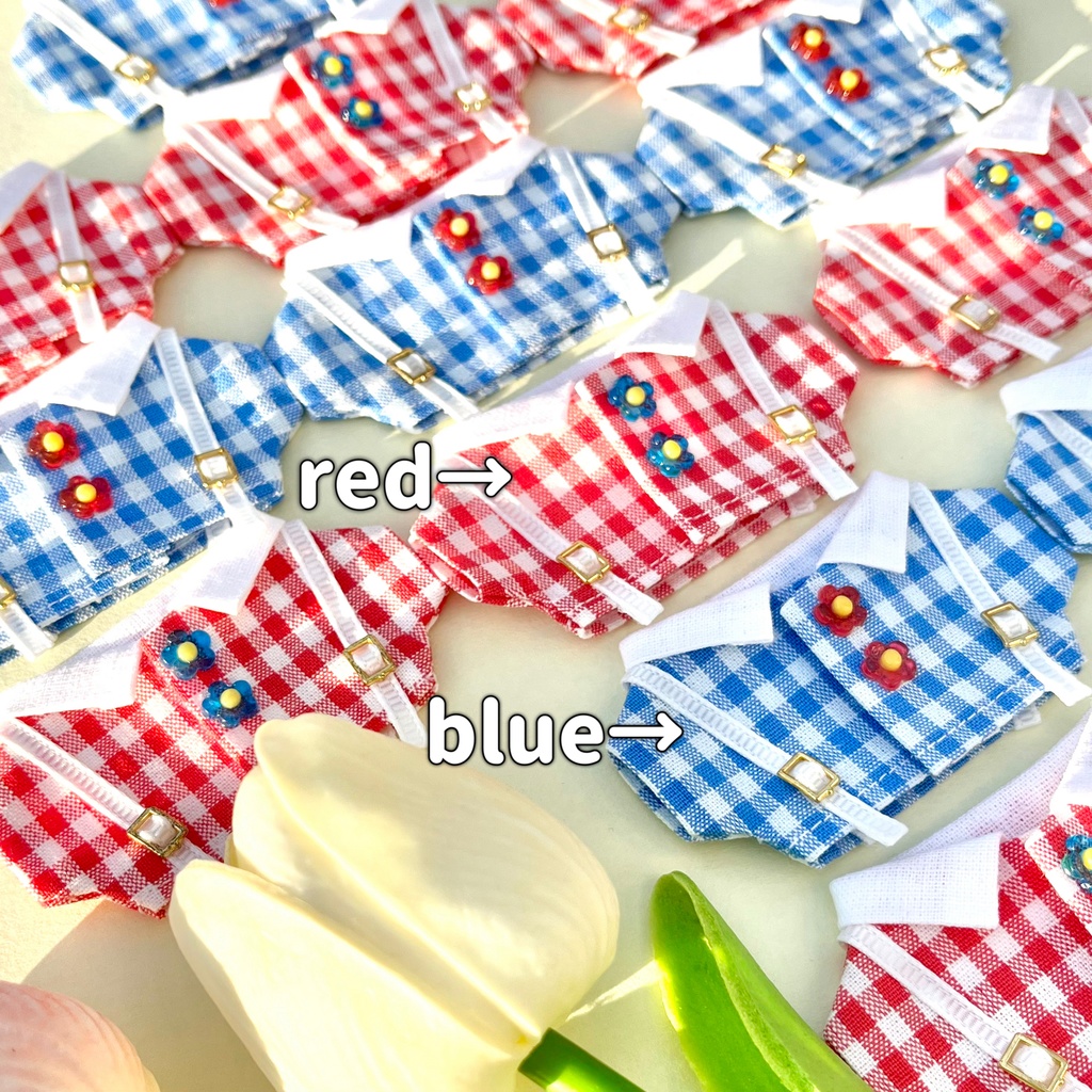 ギンガムフラワーシャツ