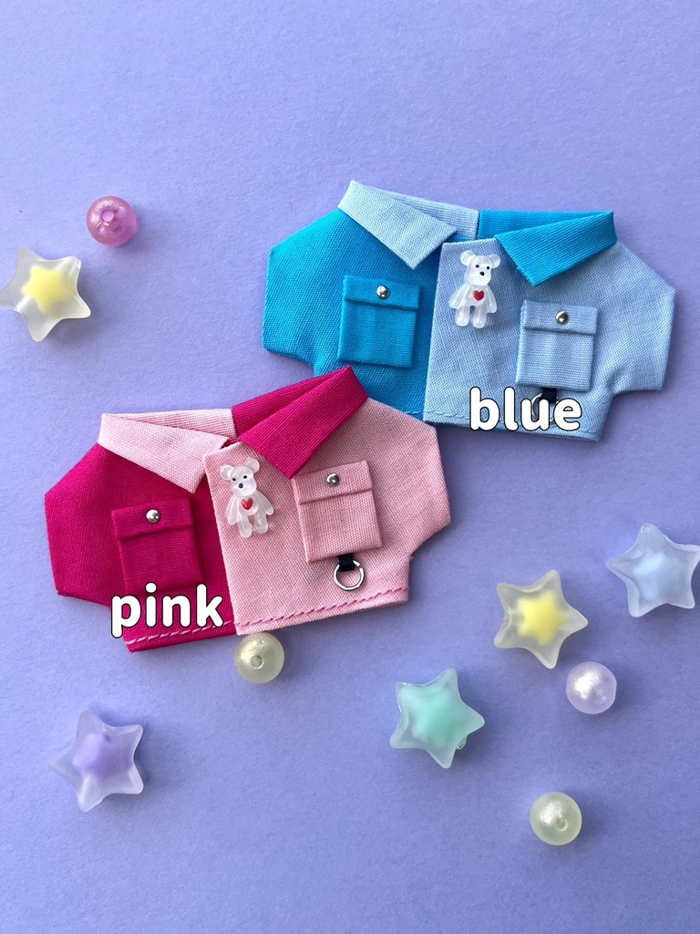 バイカラーシャツ(くま)