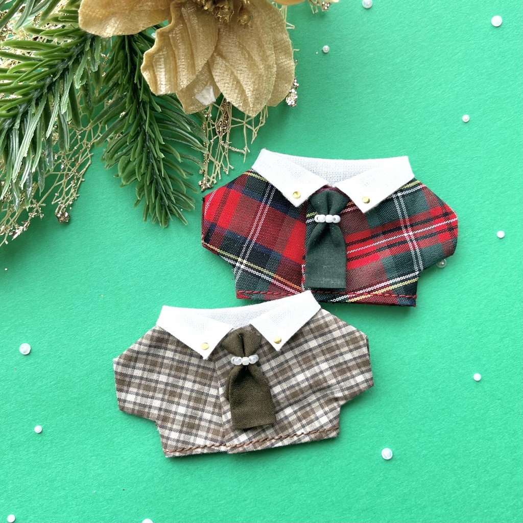 【coming soon】ボウタイ付チェックブラウス