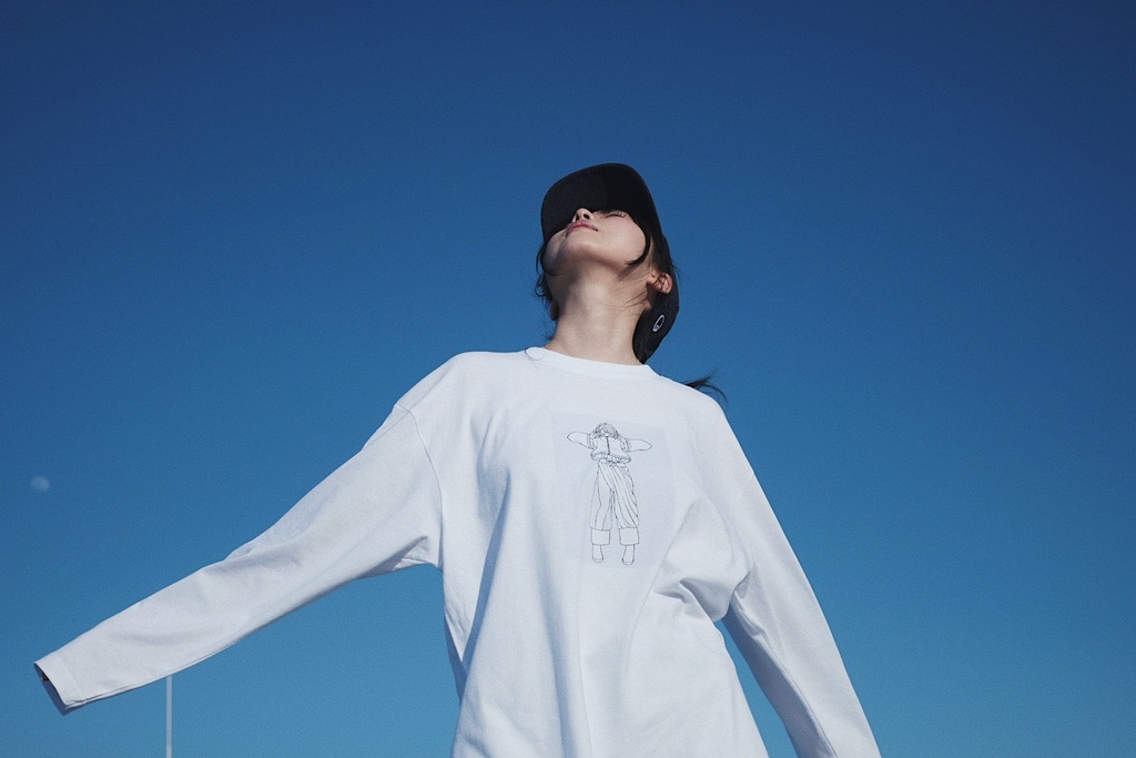 ビッグシルエットTシャツ 柄A 長袖