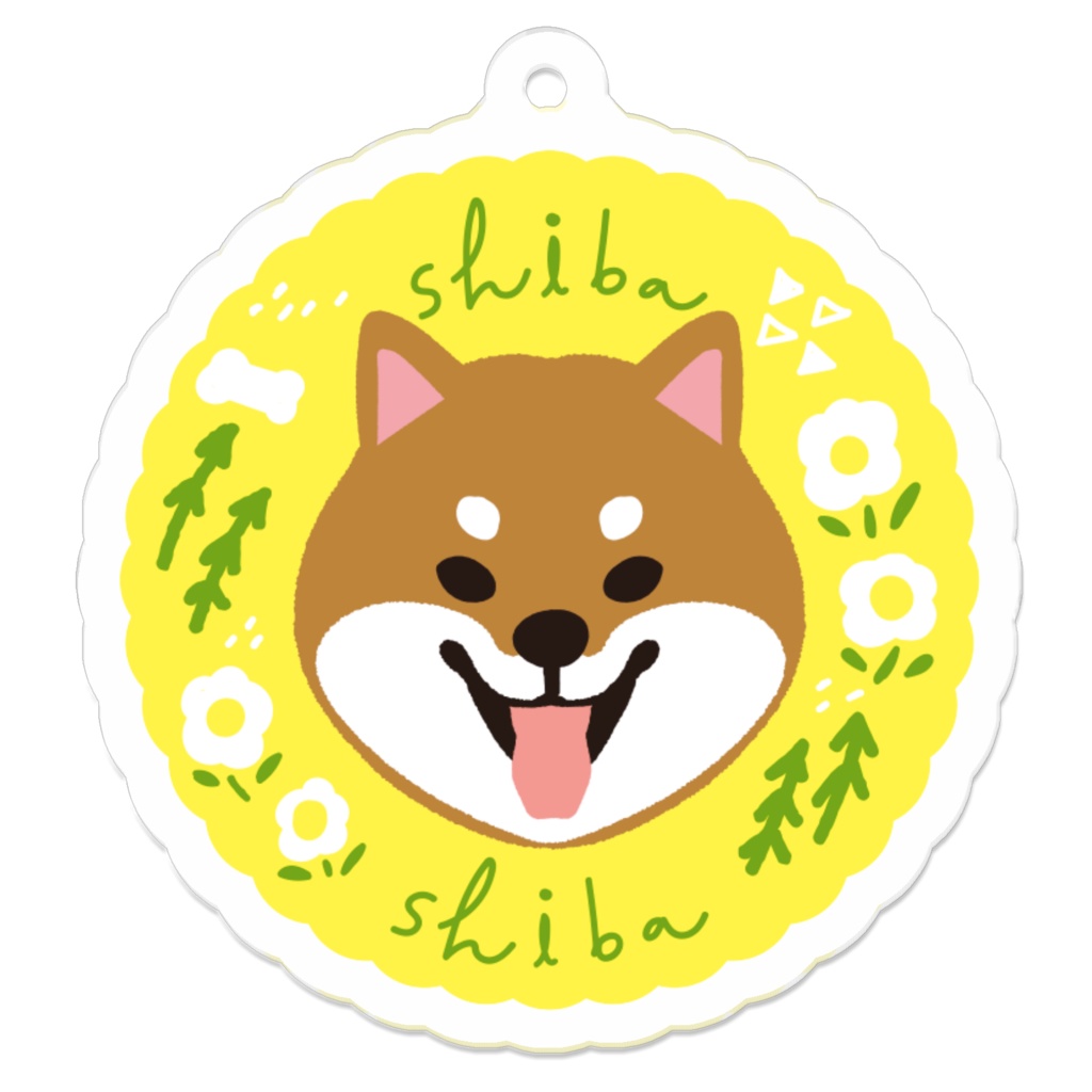 柴犬(赤)アクリルキーホルダー