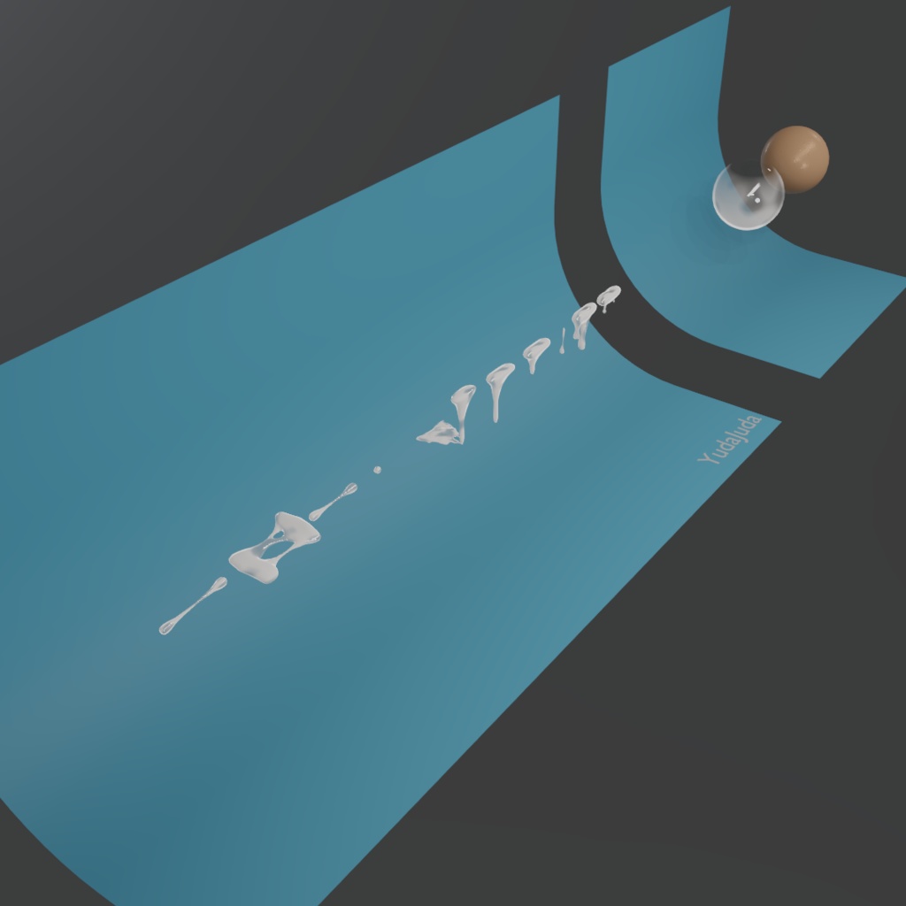 free_stickyliqud_asset 無料液体3Dアセット