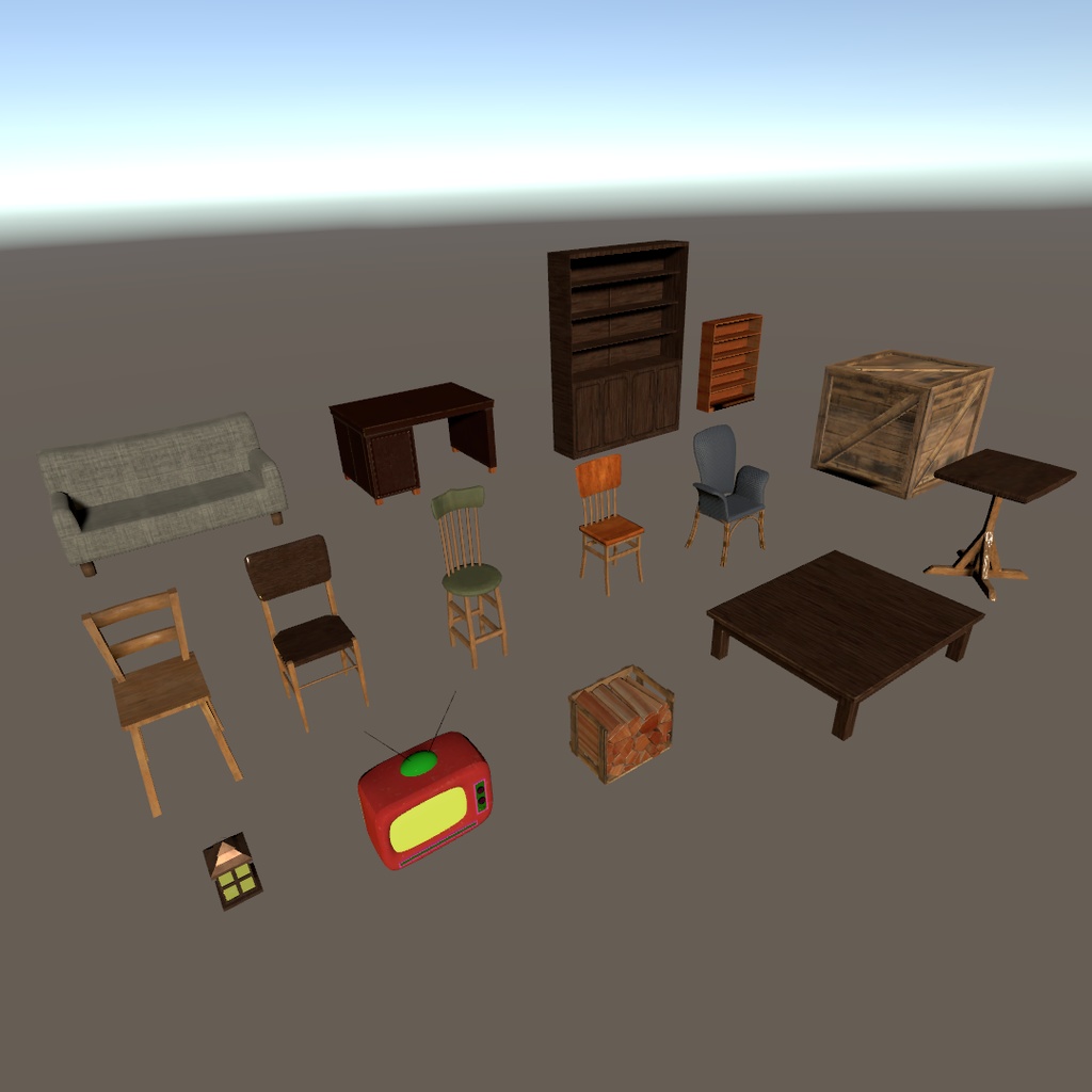 【3Dモデル】じぷしの家具セット