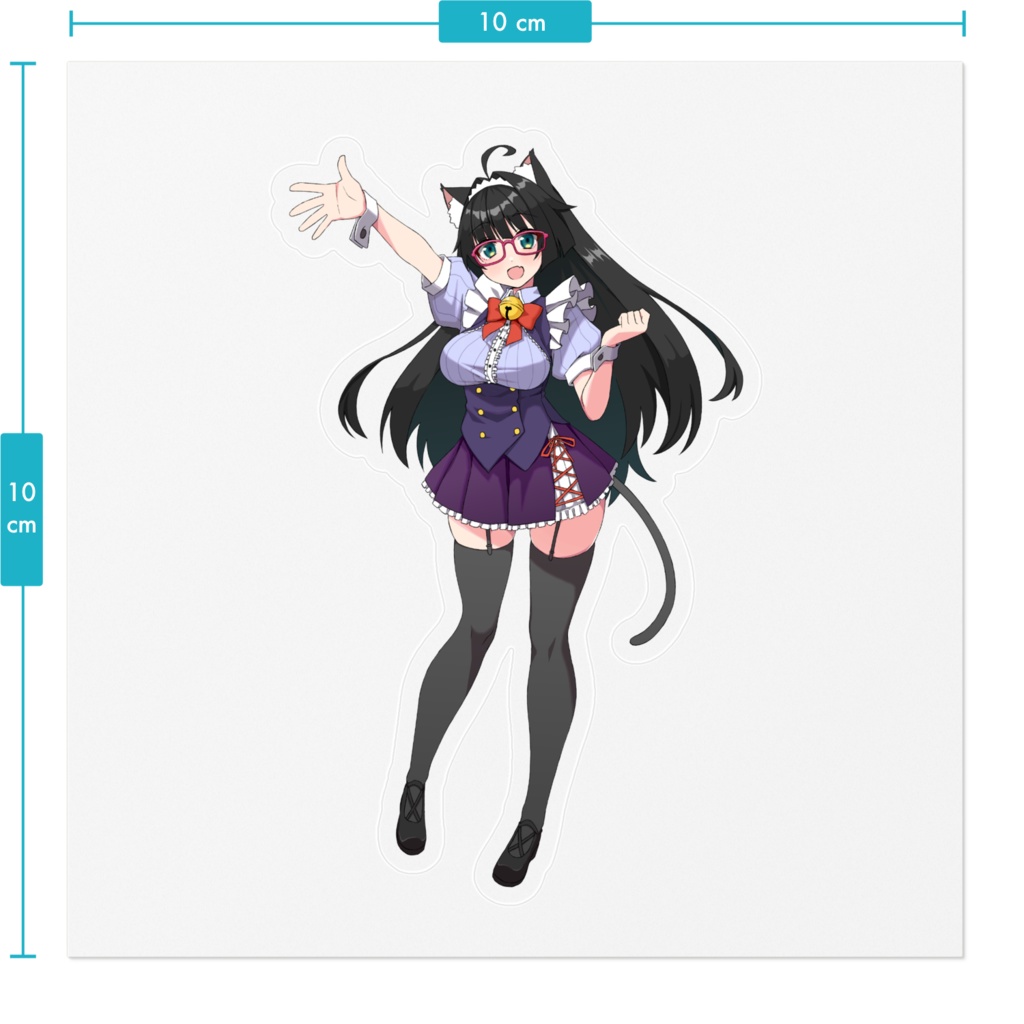 猫森彩奈🐱🌲 ステッカー【メイド風】