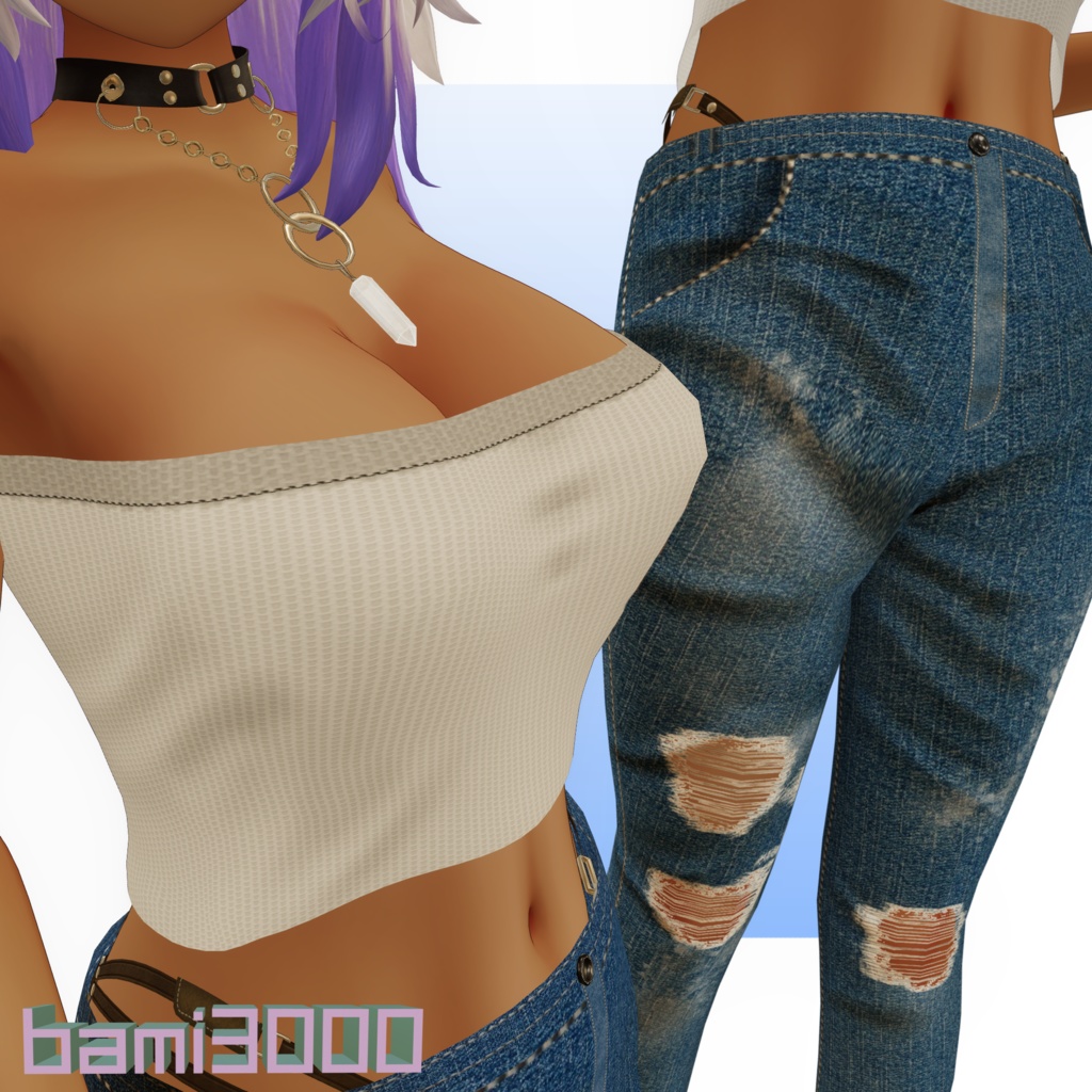 【VRC想定】「シャーレン」対応 tubetop&pantsセット