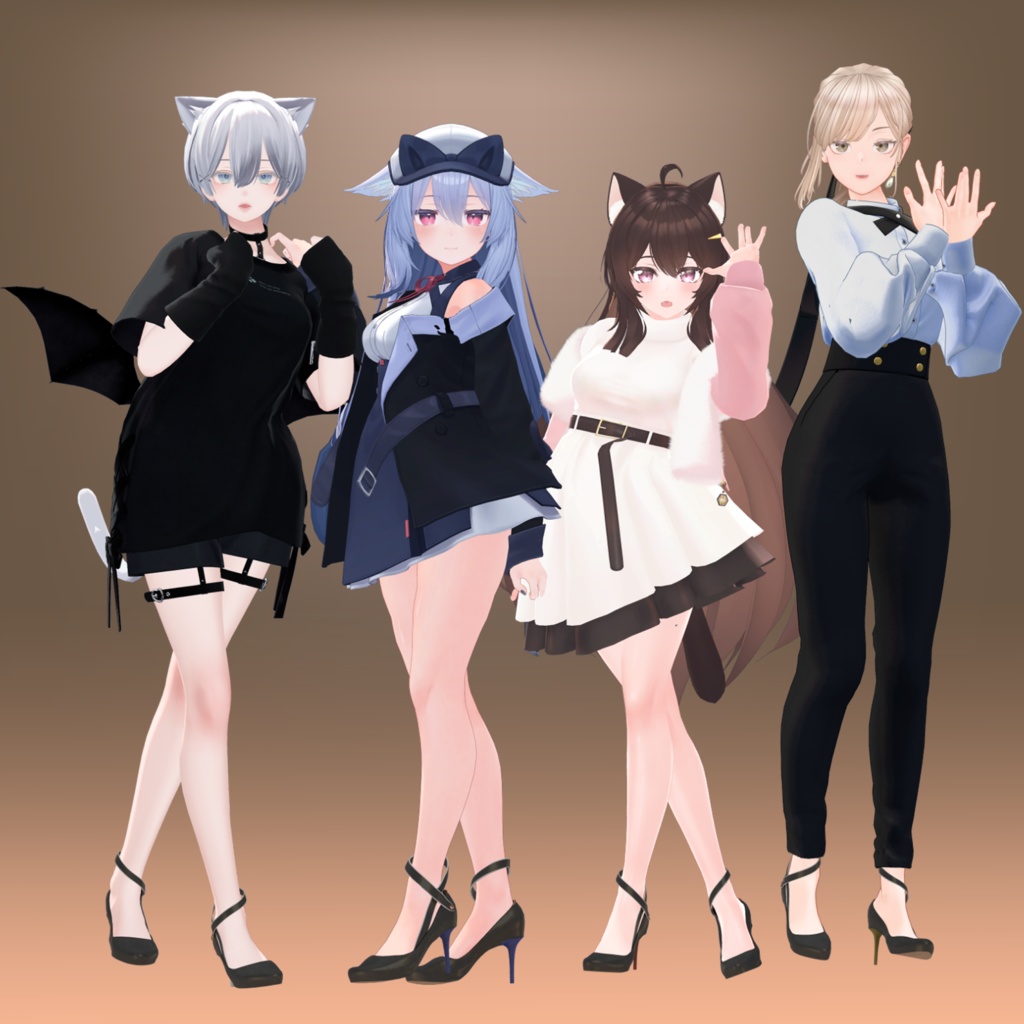 【VRC想定】5アバター対応 stiletto heels