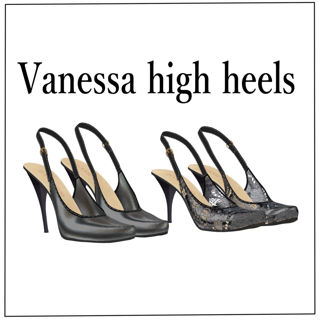 【VRC想定】限界突破ハイヒール 「Vanessa high heels」9アバター対応