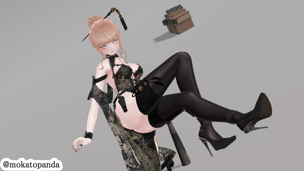 【VRC想定】限界突破ハイヒール 「Vanessa high heels」9アバター対応