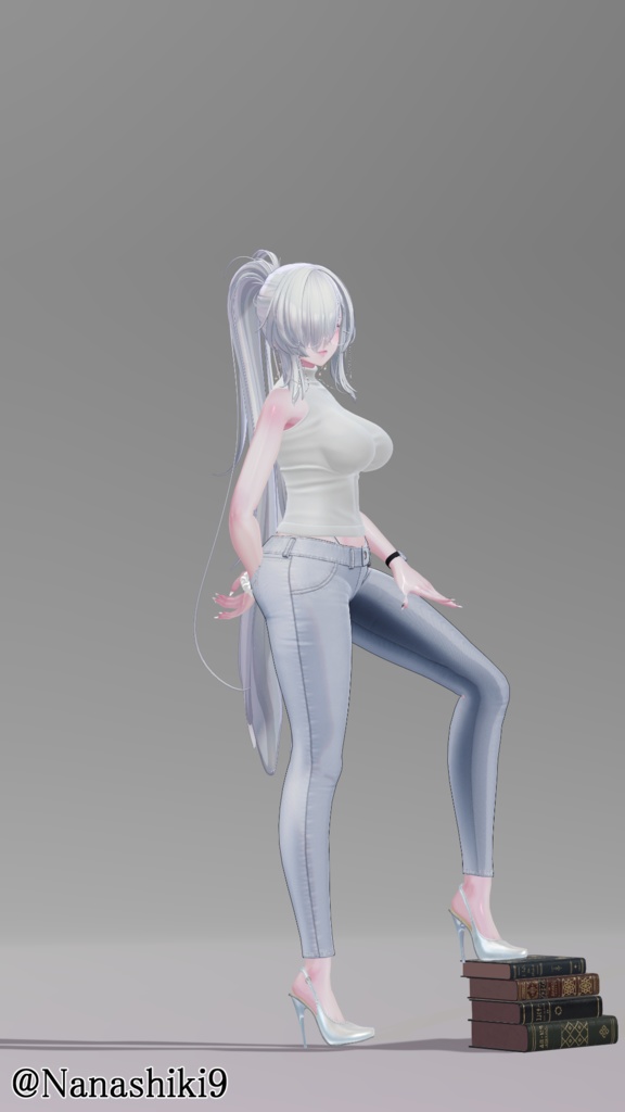 【VRC想定】限界突破ハイヒール 「Vanessa high heels」9アバター対応