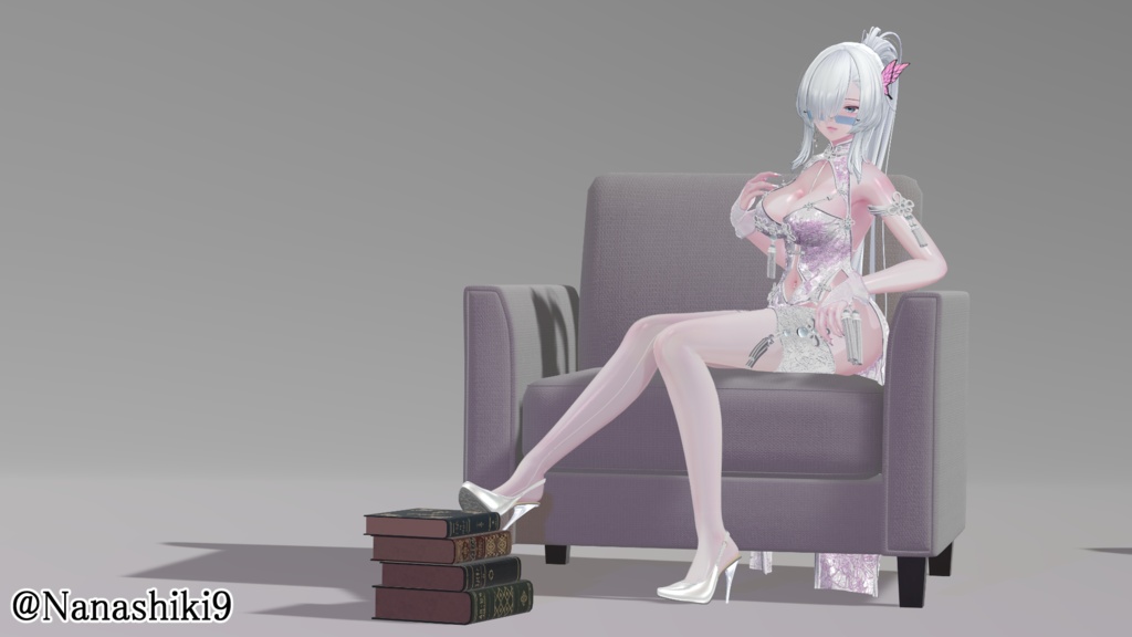 【VRC想定】限界突破ハイヒール 「Vanessa high heels」9アバター対応