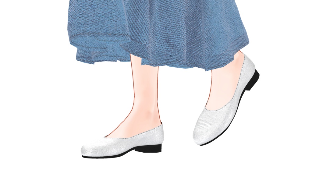 【VRC想定】Fluctua対応 ピアスとローヒールパンプス三足のセット