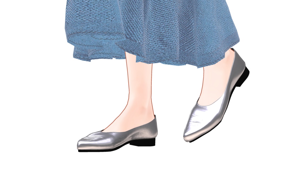 【VRC想定】Fluctua対応 ピアスとローヒールパンプス三足のセット