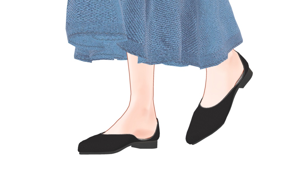 【VRC想定】Fluctua対応 ピアスとローヒールパンプス三足のセット