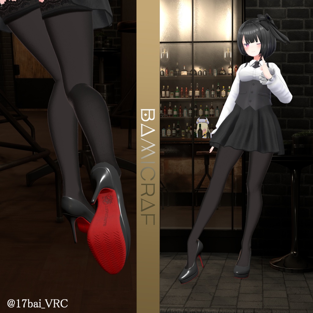 【VRC想定】限界突破ハイヒール「Classic Bunny Step」複数アバター対応
