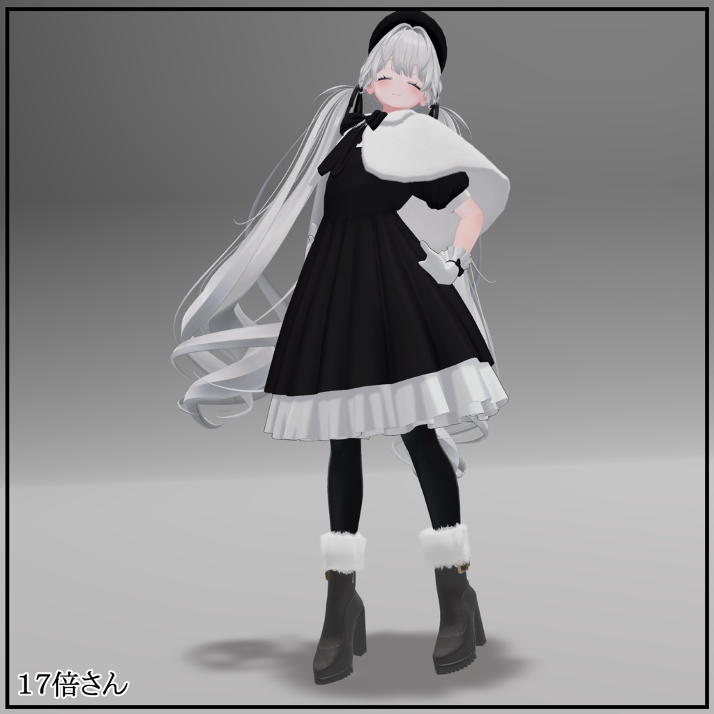 ≪VRC想定≫ fur付きモフモフブーツ winter embrace