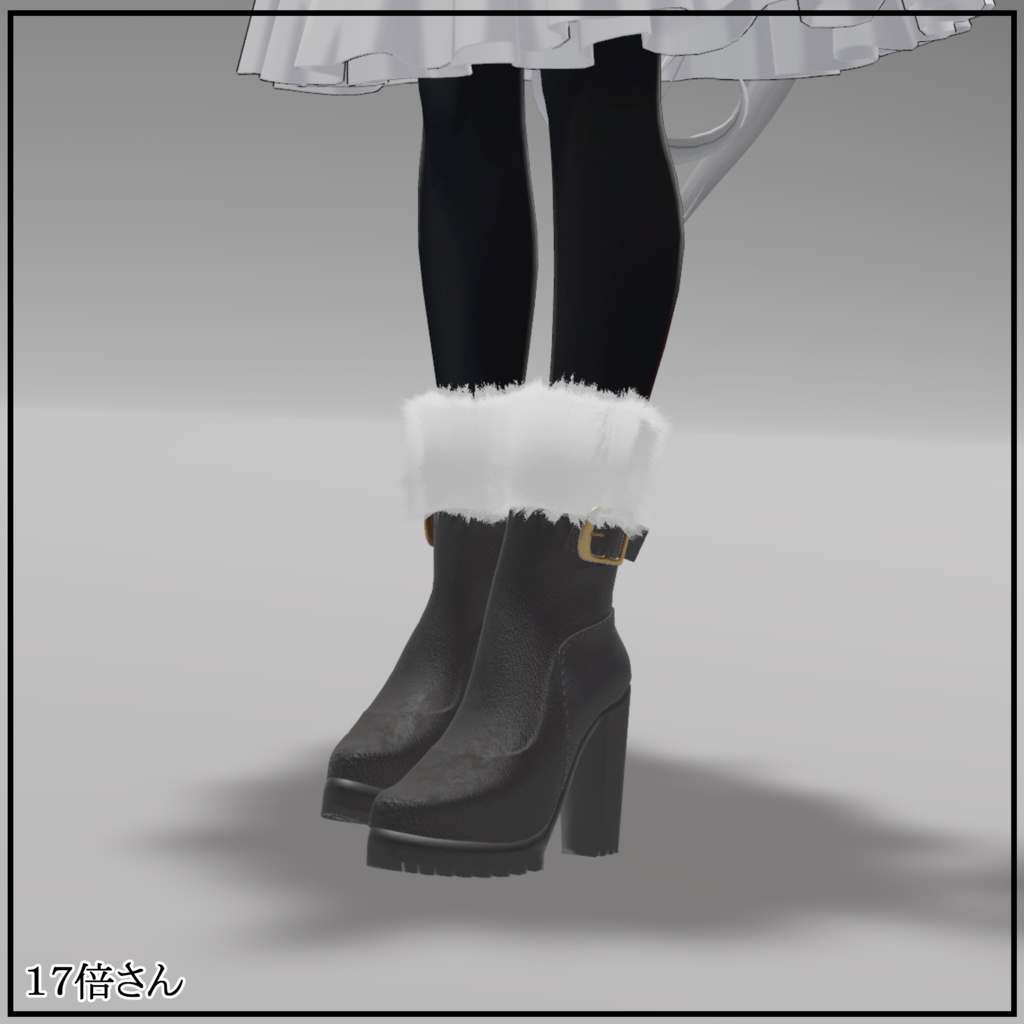 ≪VRC想定≫ fur付きモフモフブーツ winter embrace