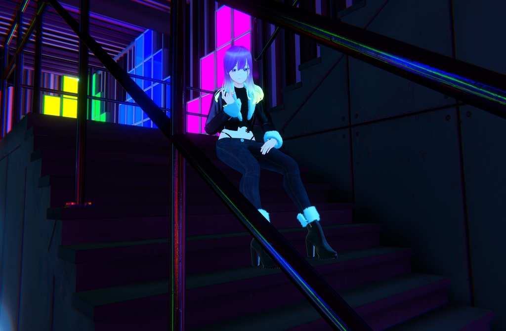 ≪VRC想定≫ fur付きモフモフブーツ winter embrace