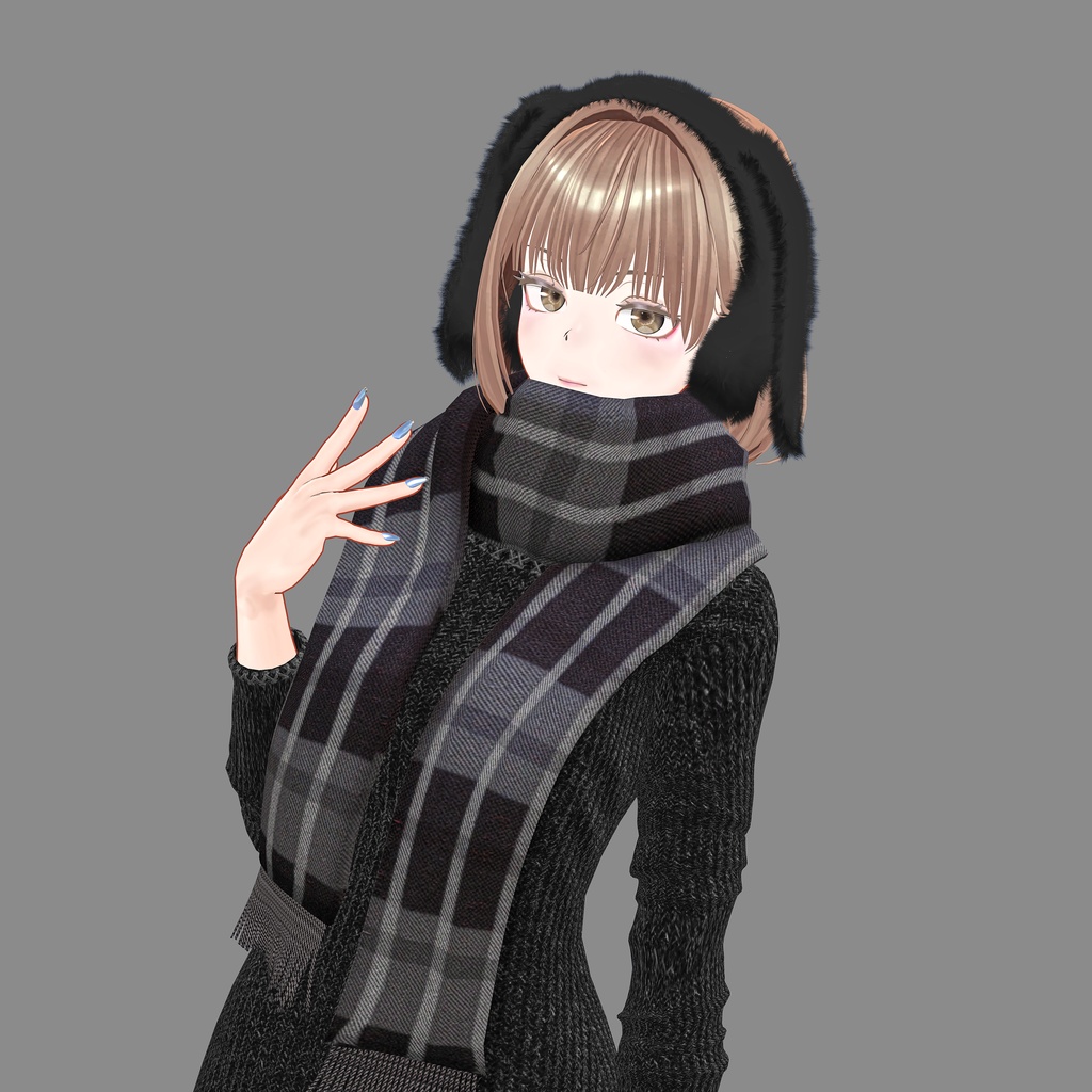 Fluctua専用 マフラー&みみもふもふ