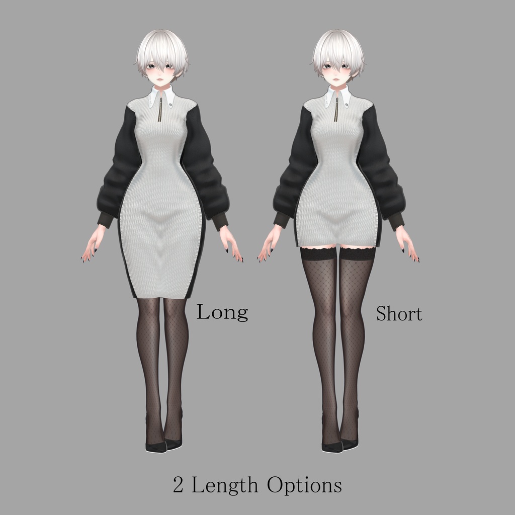 ≪Lust Line series≫ Collar Knit Dress
