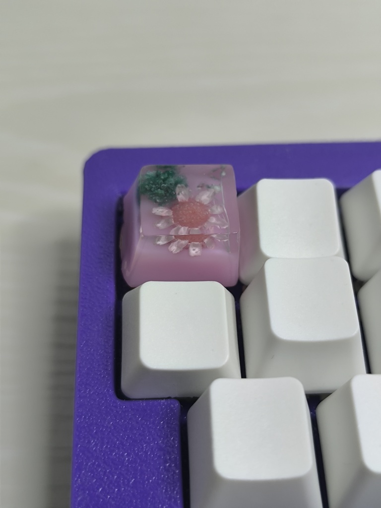 センスのないドライフラワーキーキャップ